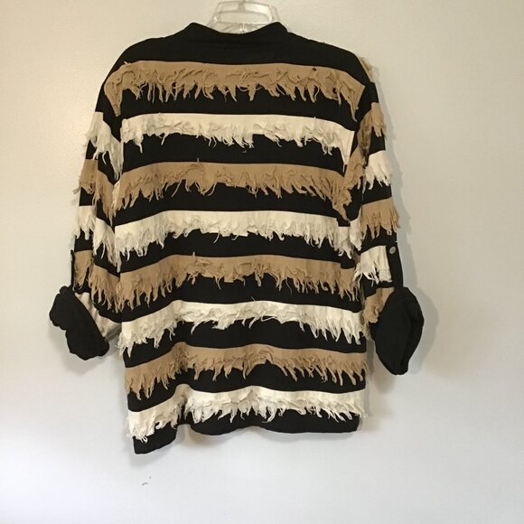 Yak Magik Fringed Button Front Lightweight Cardigan Size M - Picture 2 of 14